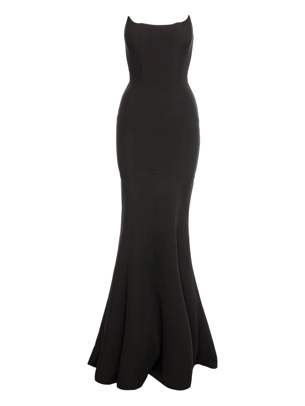 V:PM ATELIER Eden strapless-fishtail maxi dress | Black | Image 1