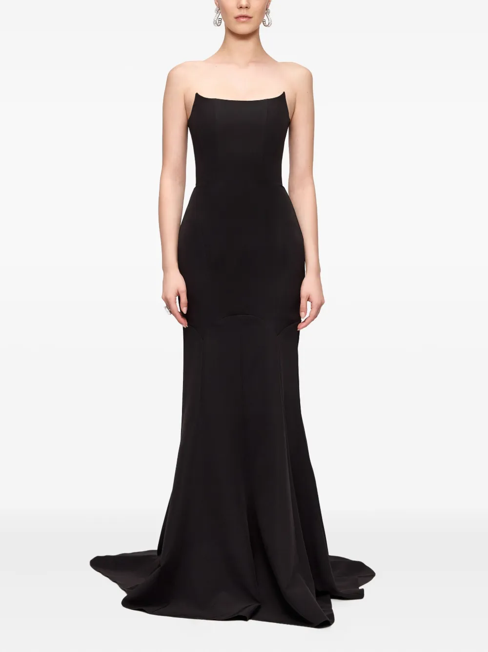 V:PM ATELIER Eden strapless maxi-jurk - Zwart