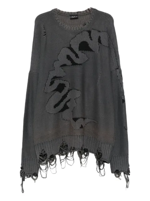 MADFRENZY Cortex distressed sweater