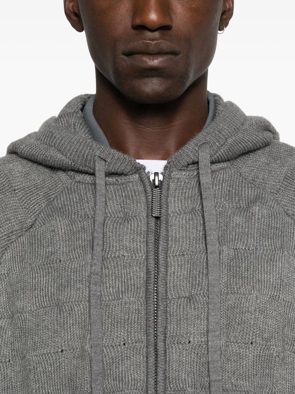MADFRENZY Spiked zip-up Hoodie | Grey | FARFETCH ID