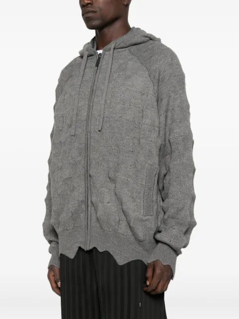 MADFRENZY Spiked zip-up hoodie