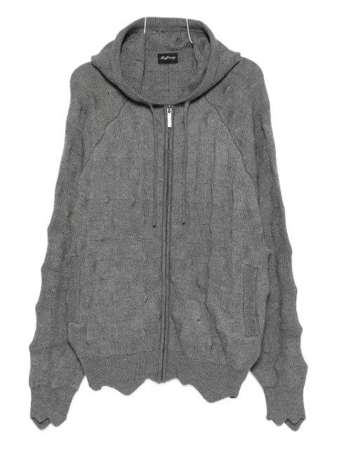 MADFRENZY Spiked zip-up hoodie