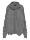 MADFRENZY Spiked zip-up hoodie - Grey