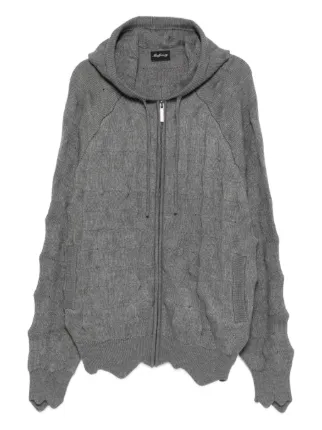 MADFRENZY Spiked zip-up Hoodie | Grey | FARFETCH