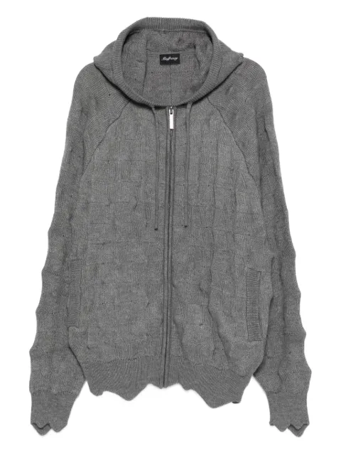 MADFRENZY Spiked zip-up hoodie