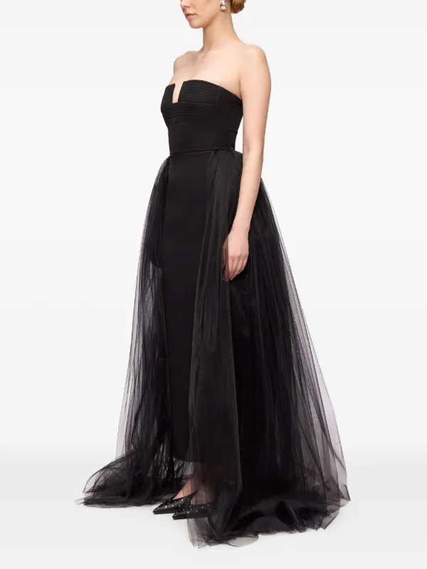 V:PM ATELIER Strapless Tulle Overlay Dress | Black | FARFETCH V:PM ATELIER Strapless Tulle Overlay Dress | Black | FARFETCH