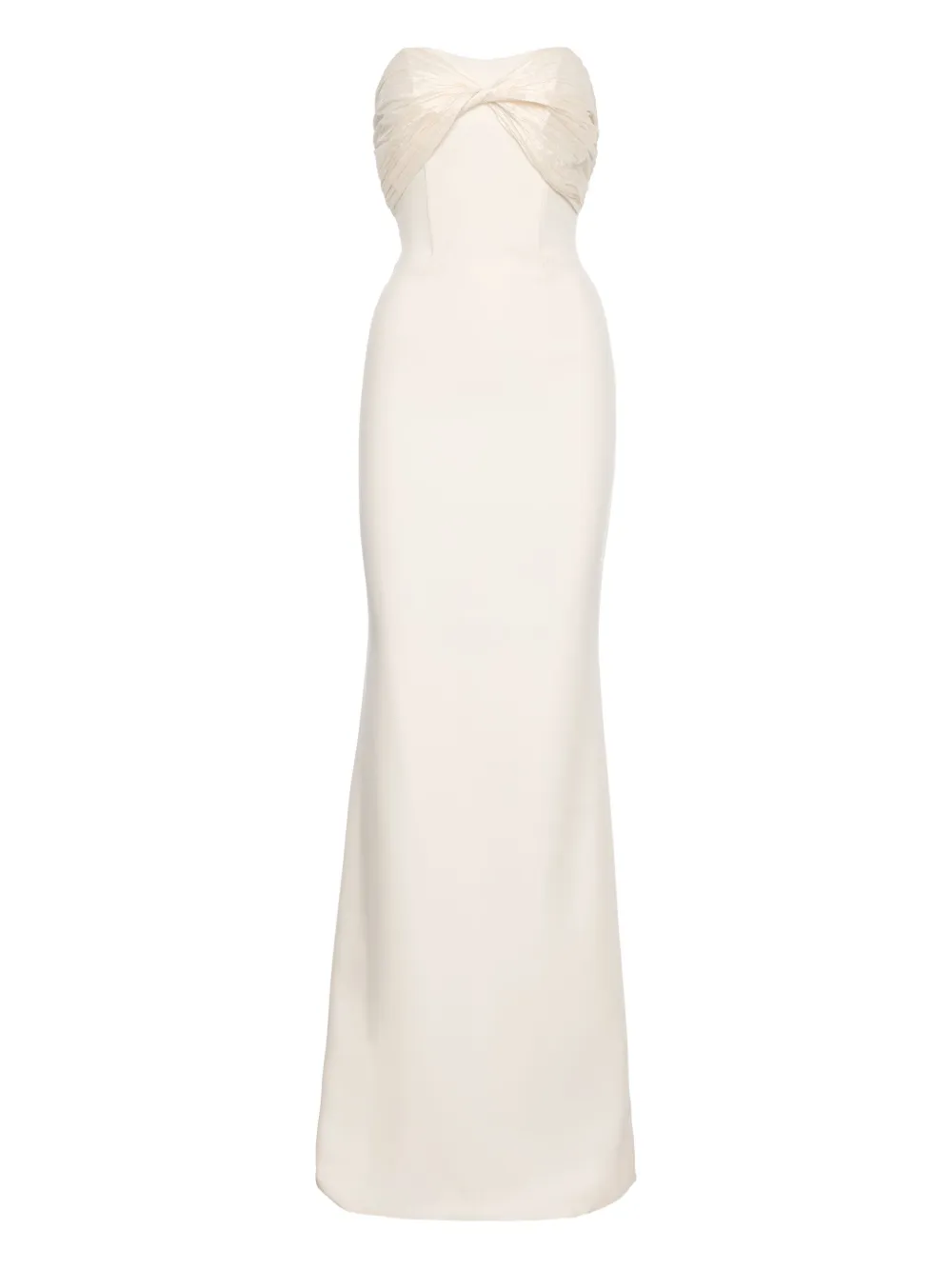 V:PM ATELIER pleated strapless dress | White | Image 1