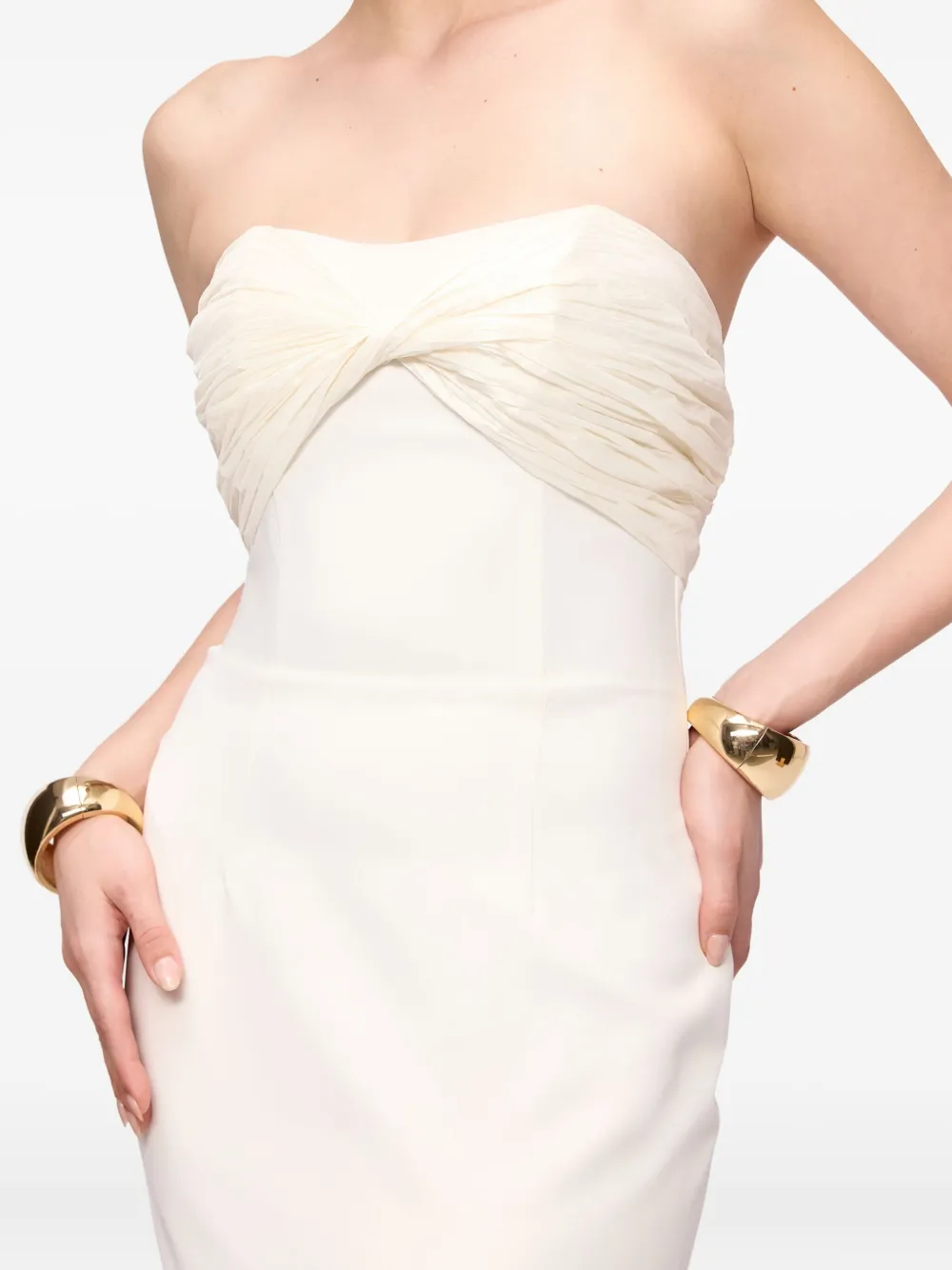 V:PM ATELIER Geplooide jurk Wit