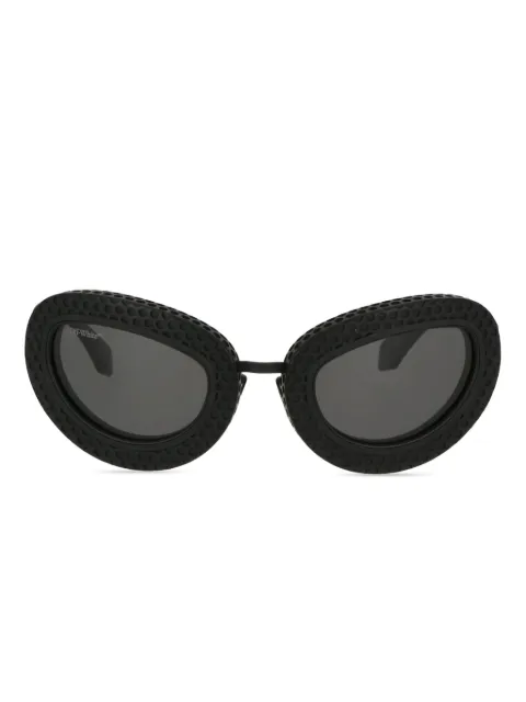 Off-White lentes de sol con armazón ovalada
