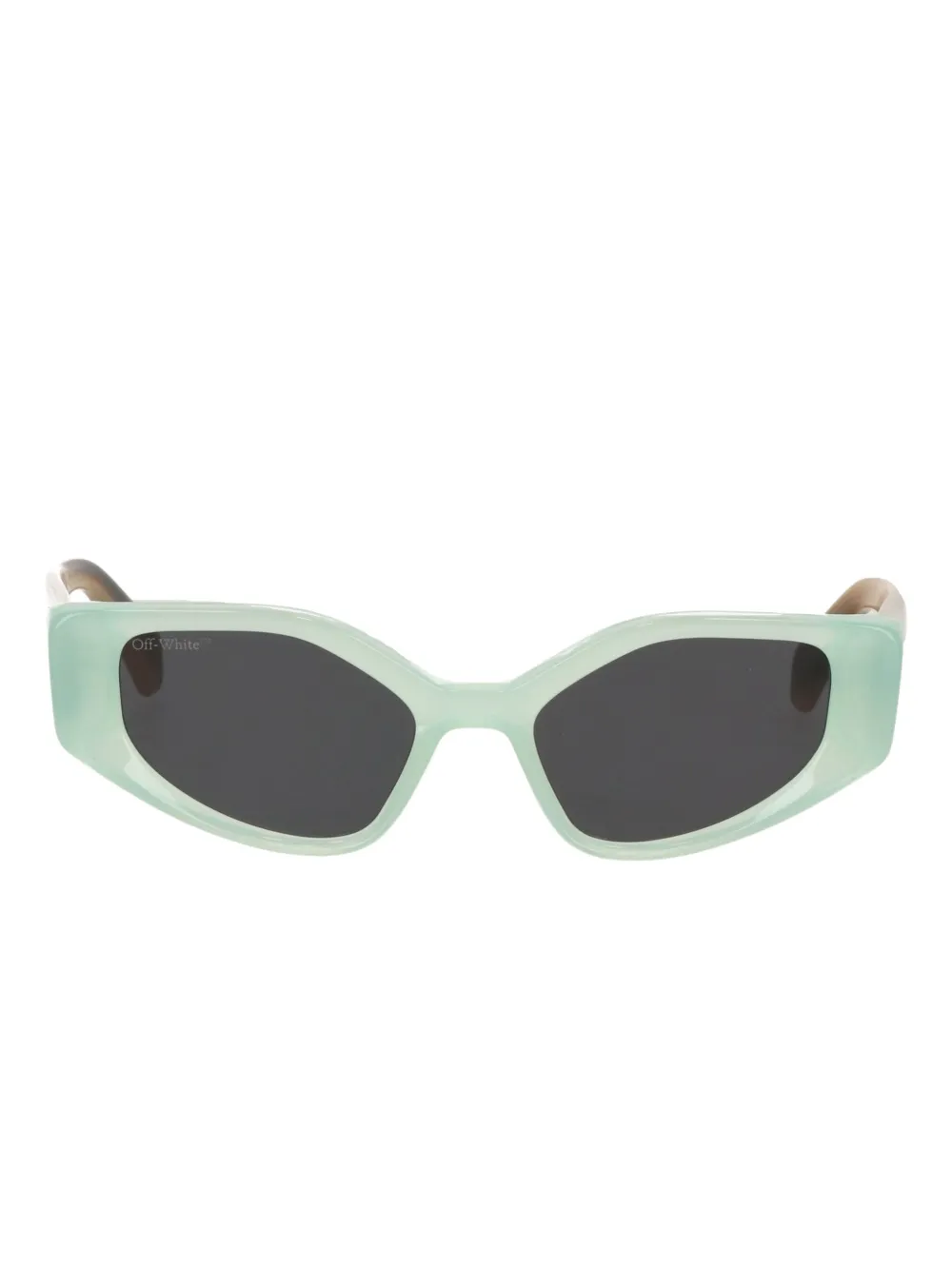 Off-White Eyewear geometric-frame two-toned sunglasses Blauw