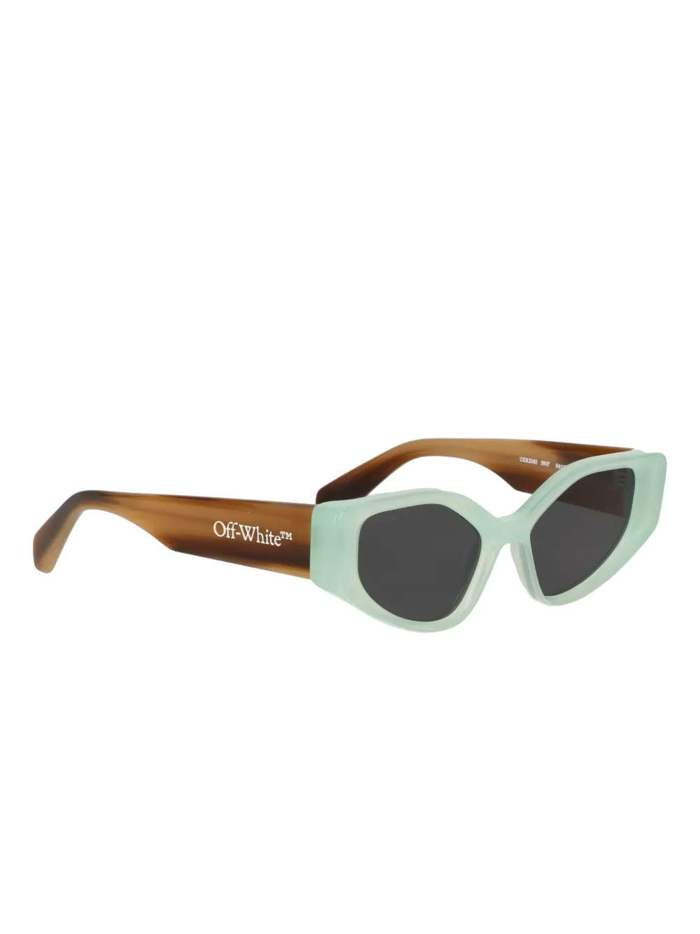Off-White Eyewear geometric-frame two-toned sunglasses - Blauw