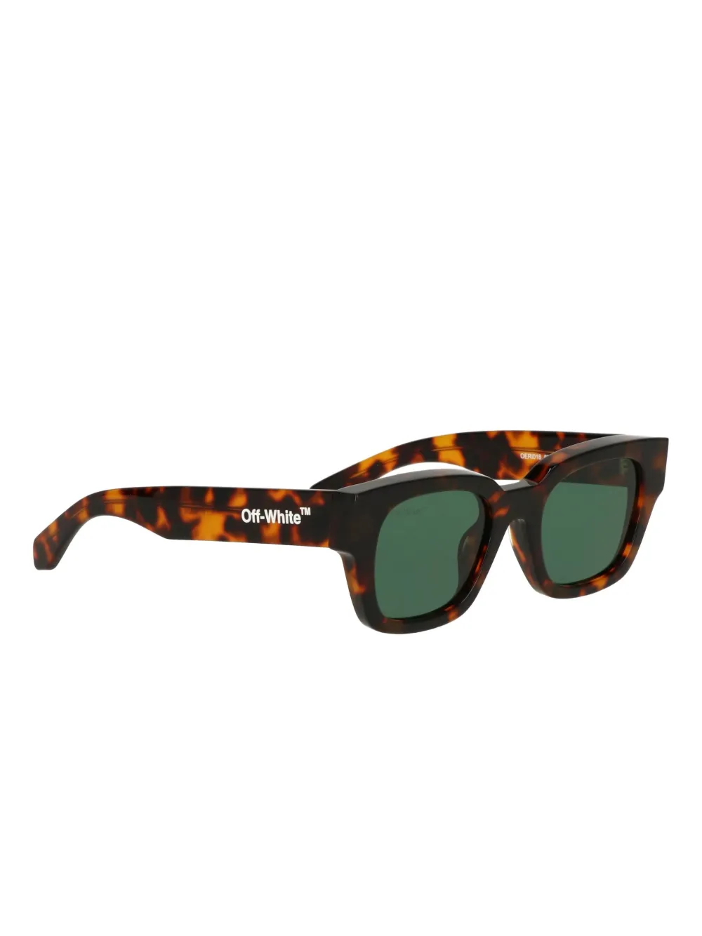 Off-White Eyewear tortoiseshell round-frame sunglasses - Bruin