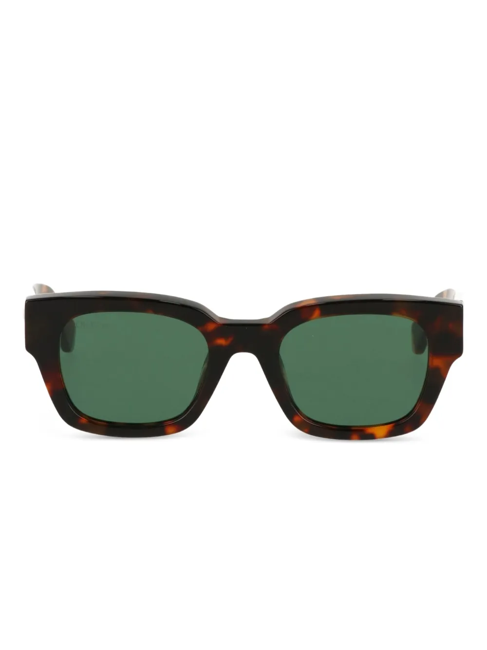 Off-White Eyewear Zonnebril met rond montuur Bruin