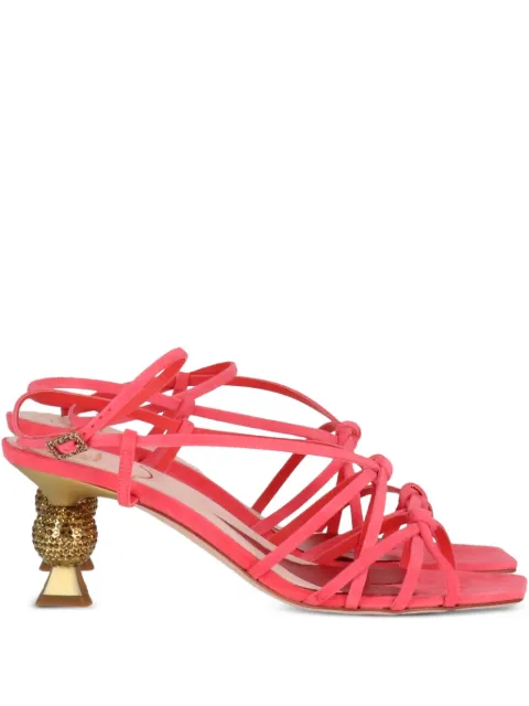 Roger Vivier crystal-embellished knotted sandals