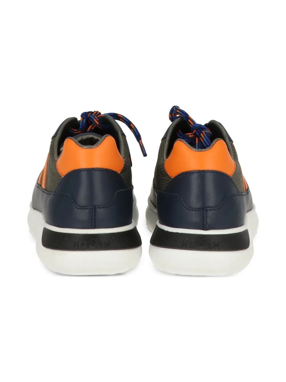 Hogan Kids Sneakers met leren vlak Groen