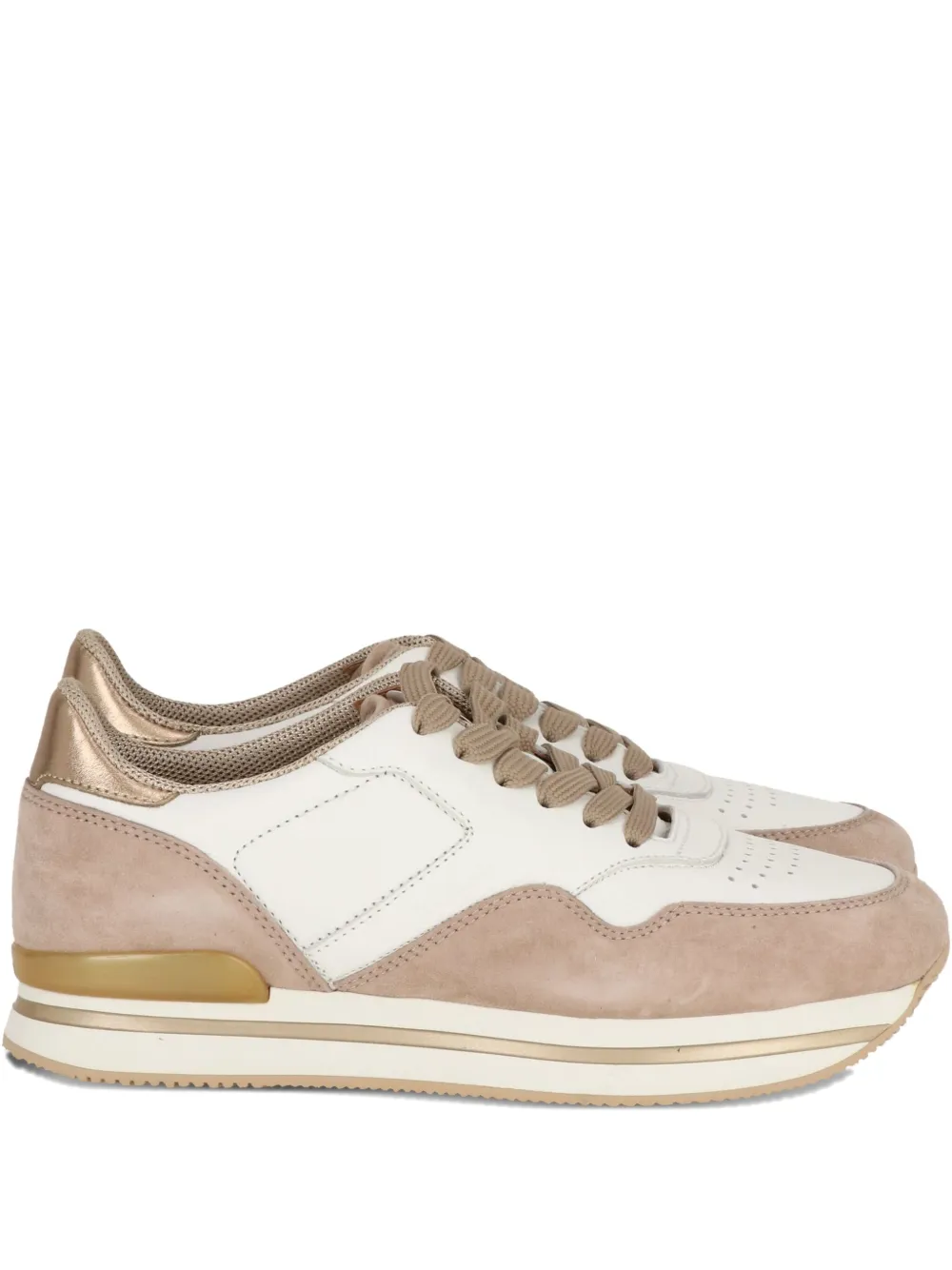 Hogan lace-up suede-leather sneakers Neutrals