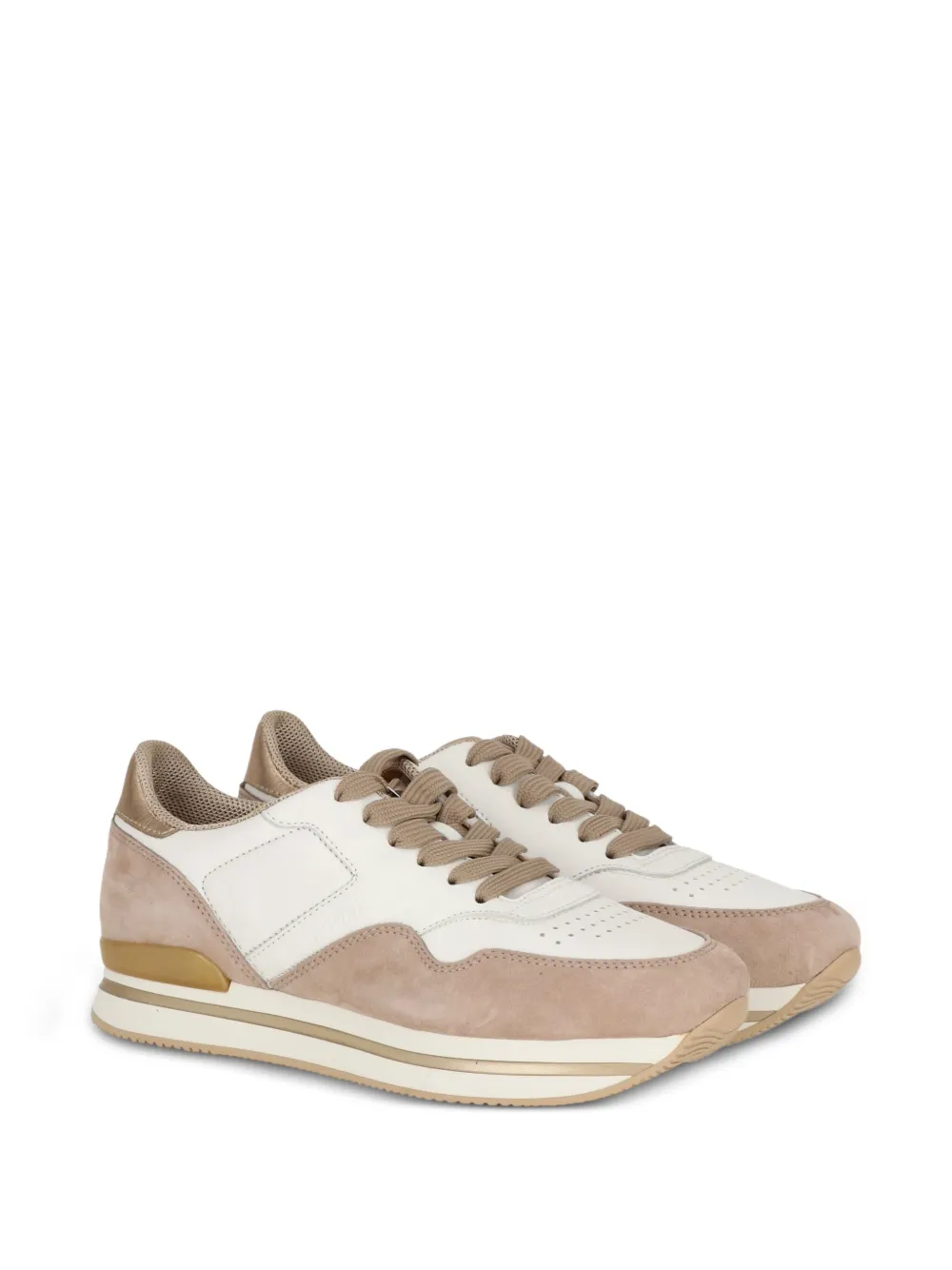 Hogan lace-up suede-leather sneakers Neutrals