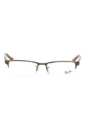 Ray-Ban half-rim rectangle glasses - Brown