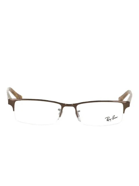 Ray-Ban lentes con media armazón rectangular