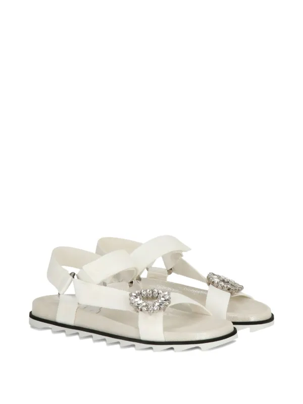 Roger Vivier crystal-embellished Strap Sandals White FARFETCH AZ