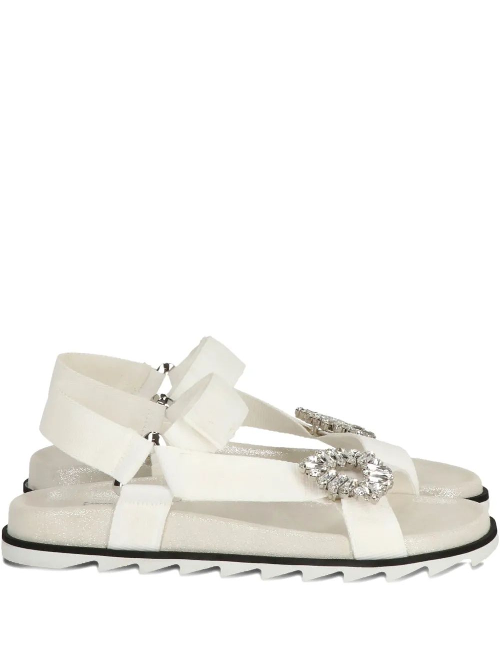 Roger Vivier crystal-embellished strap sandals | White | Image 1
