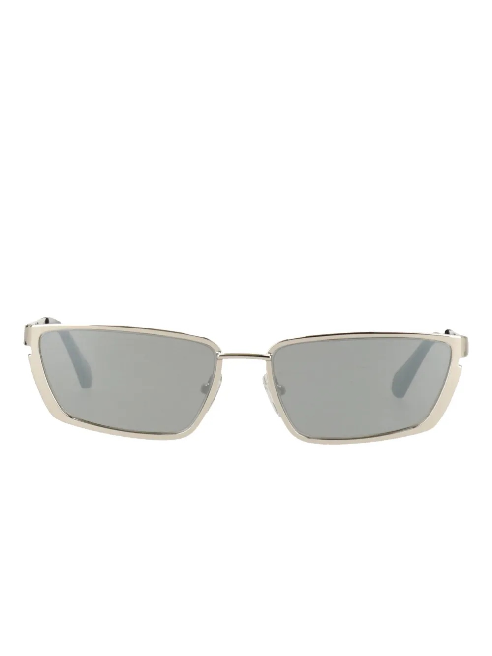 Off-White Eyewear metallic-effect rectangle-frame sunglasses Zilver