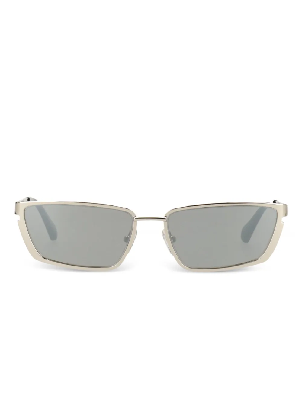Off-White Eyewear Zonnebril met metallic-effect en rechthoekig montuur Zilver