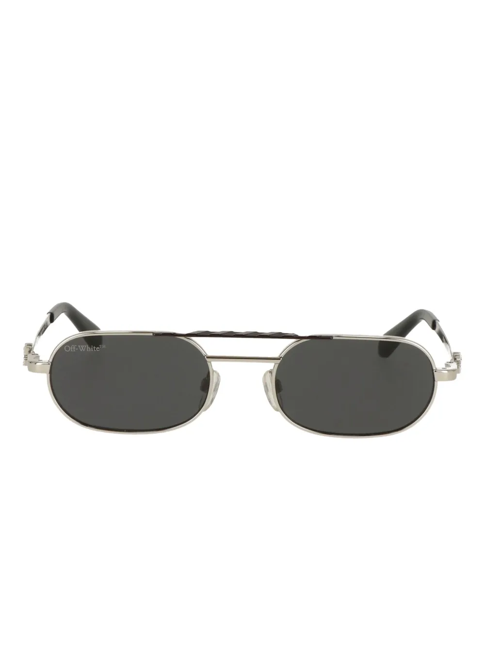 Off-White Eyewear double-bridge round-frame sunglasses Zilver