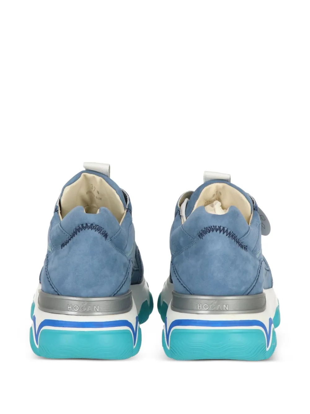 Hogan Suède sneakers met geperforeerde voorkant Blauw
