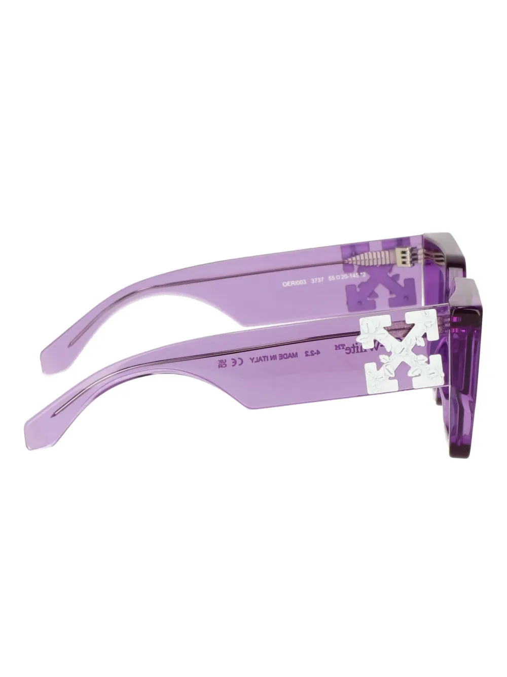 Off-white Eyewear Square-frame Arrow-embellished Sunglasses In Purple
