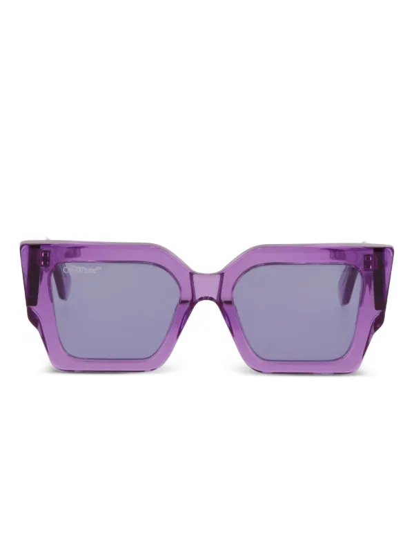 Off-White Eyewear スクエアフレーム サングラス | パープル | FARFETCH JP