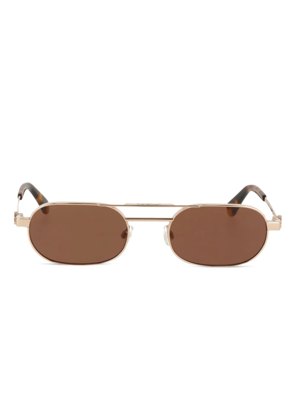 Off-White Eyewear Zonnebril met rond montuur Goud