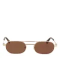 Off-White Eyewear round-frame double-bridge sunglasses - Gold