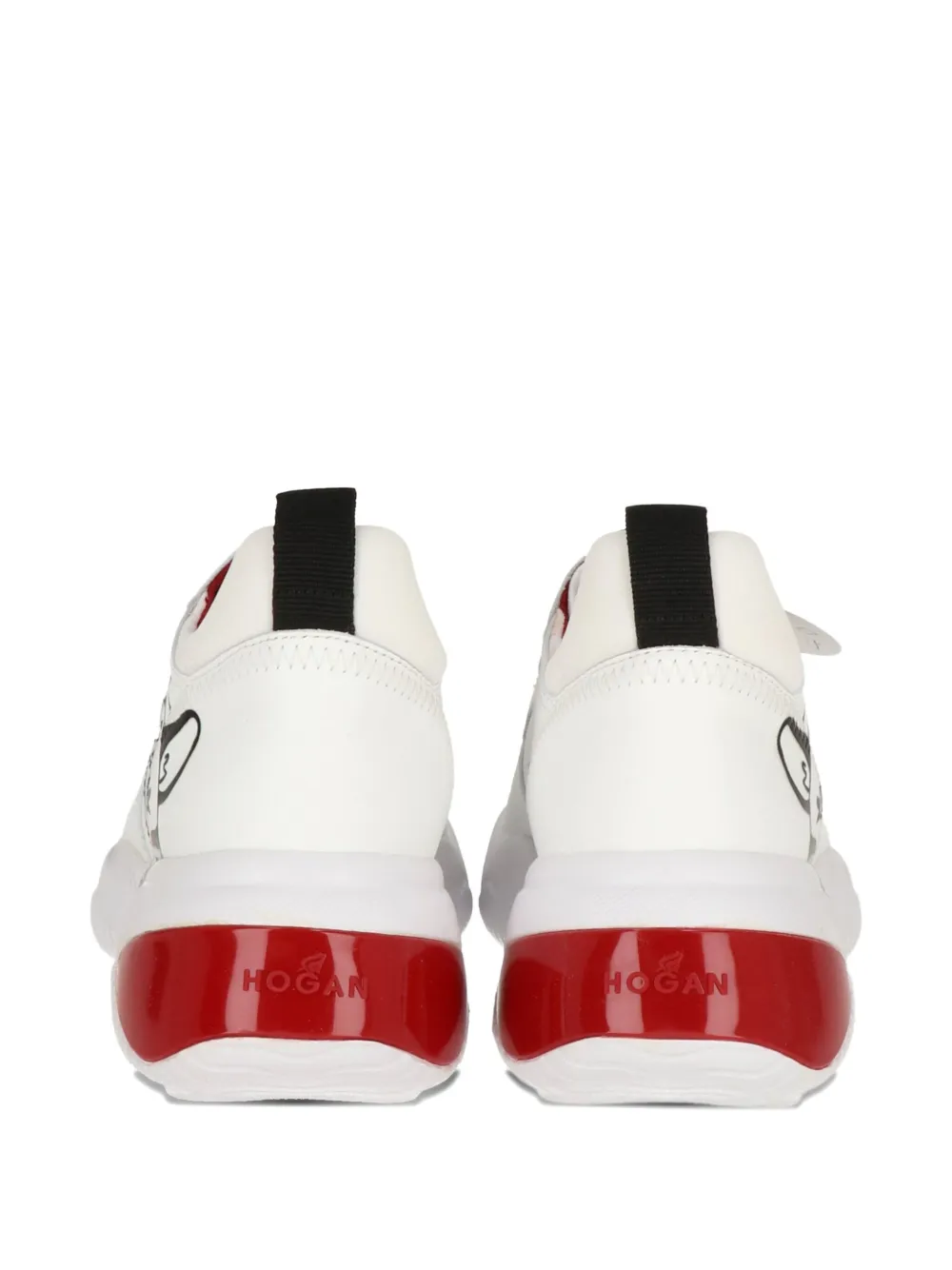 Hogan tiger-detail lace-up sneakers White
