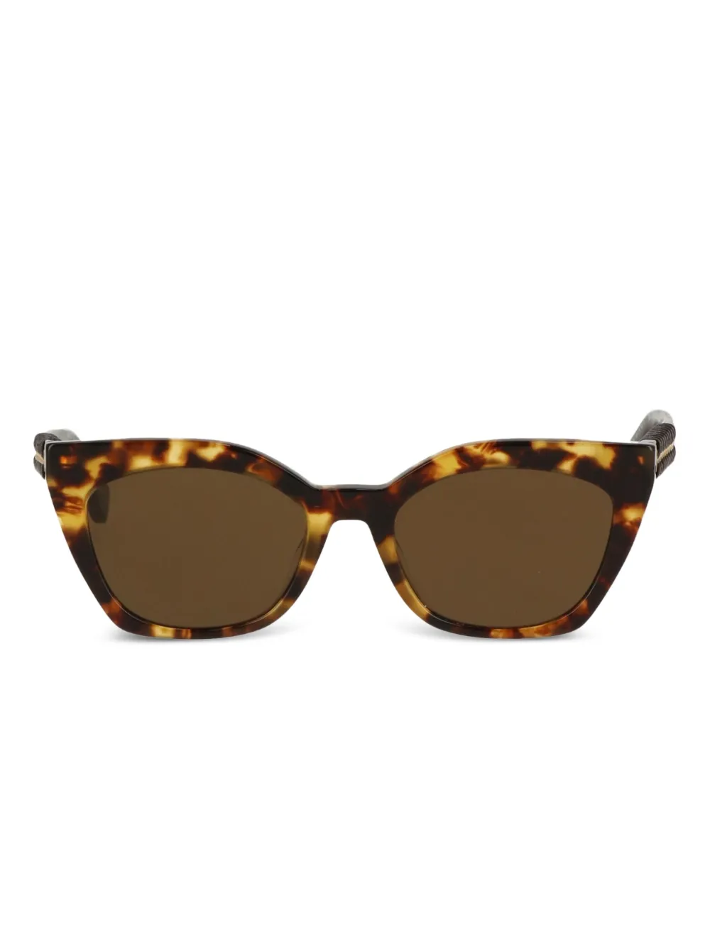 Stella McCartney Eyewear Falabella zonnebril met schildpadschild design en kettingdetail Grijs