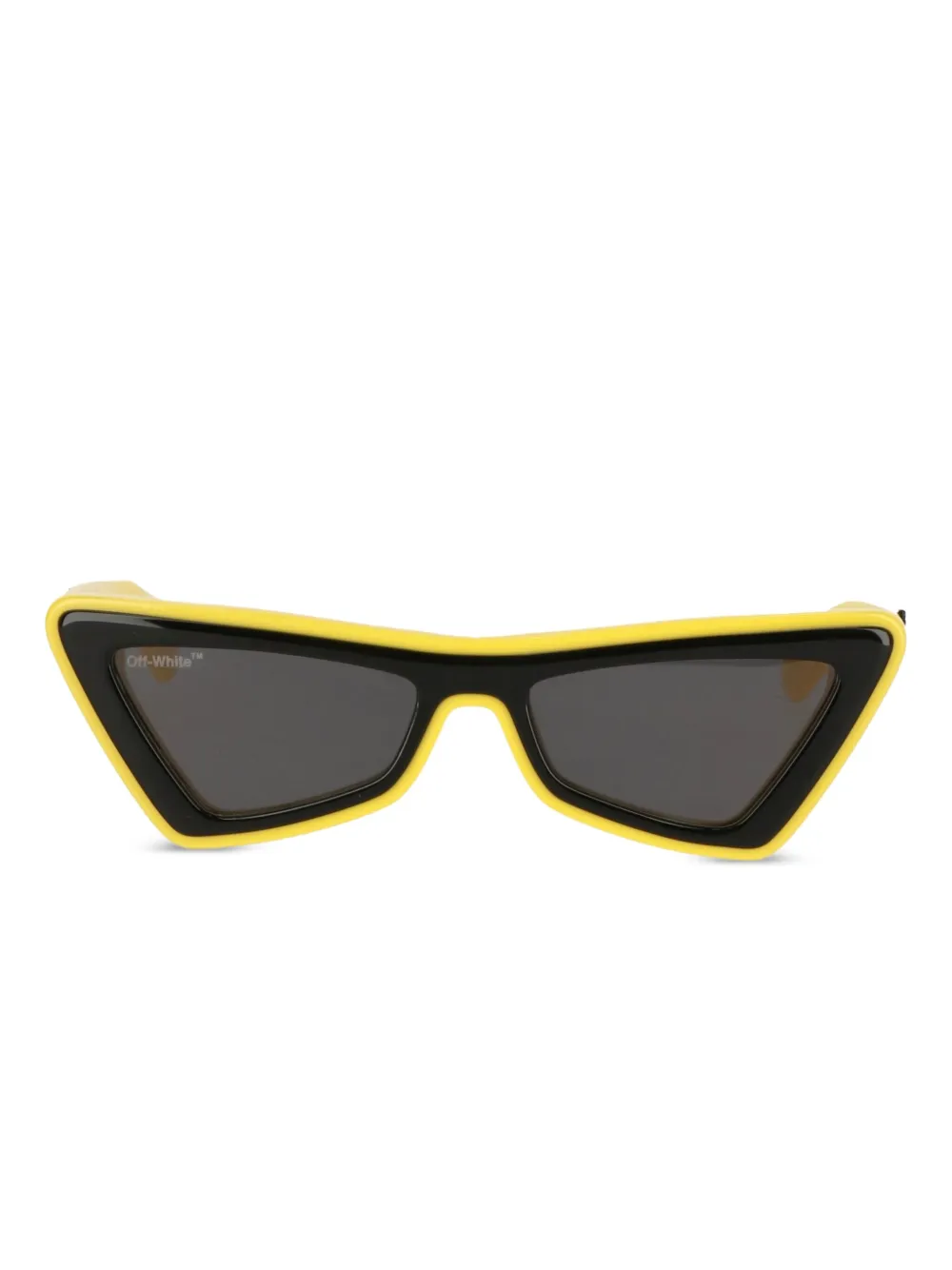 Off-White Eyewear Zonnebril met geometrisch montuur Geel
