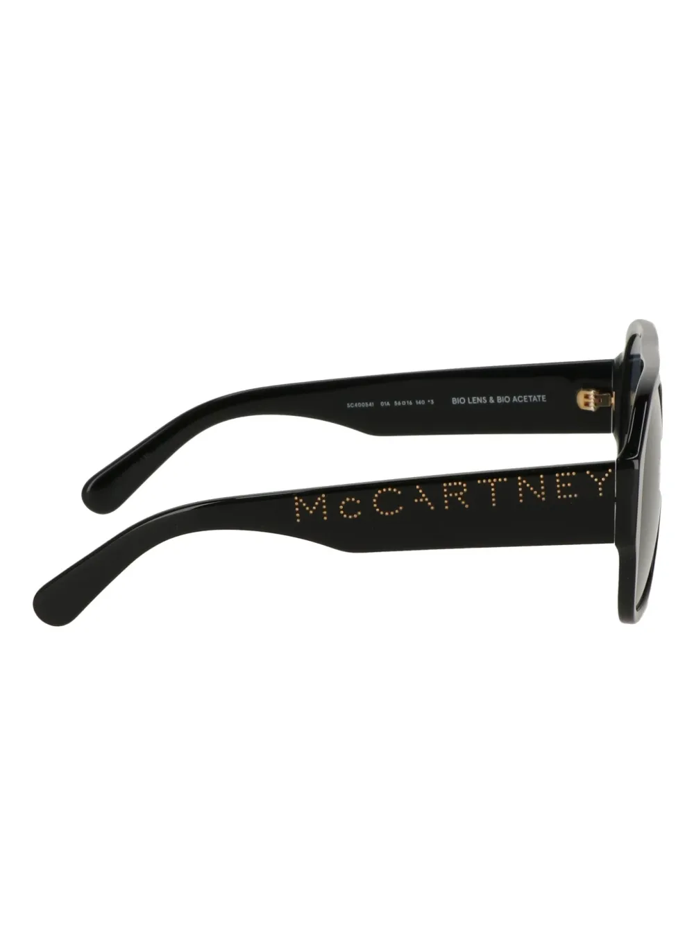 Stella McCartney Eyewear geometric logo-lettering sunglasses - Zwart