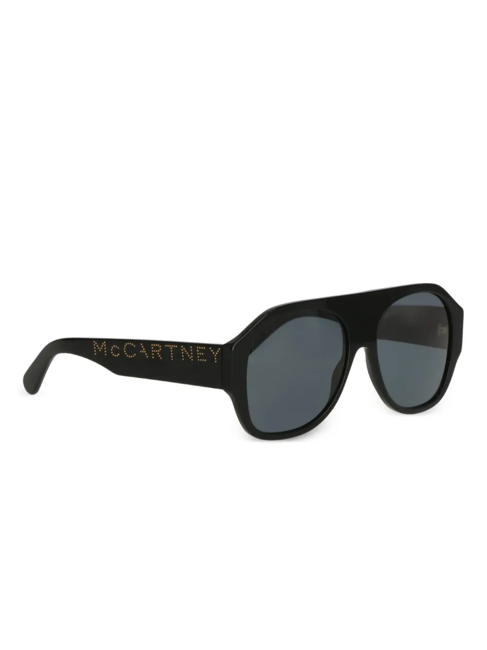 Stella McCartney Eyewear Zonnebril met geometrisch montuur en logo Zwart