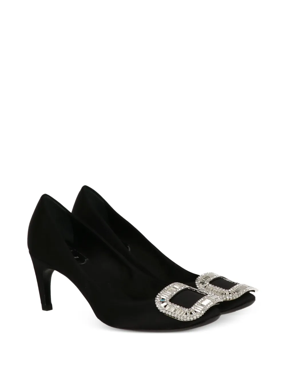 Roger Vivier crystal-embellished satin-effect pumps | Heeled Pumps | Image 2