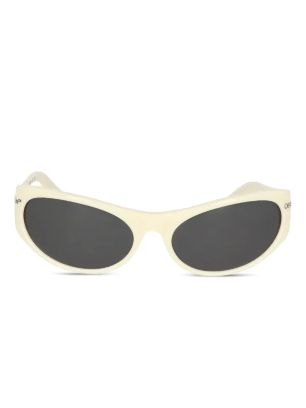 Off-White Eyewear オーバルフレーム サングラス | ホワイト | FARFETCH JP