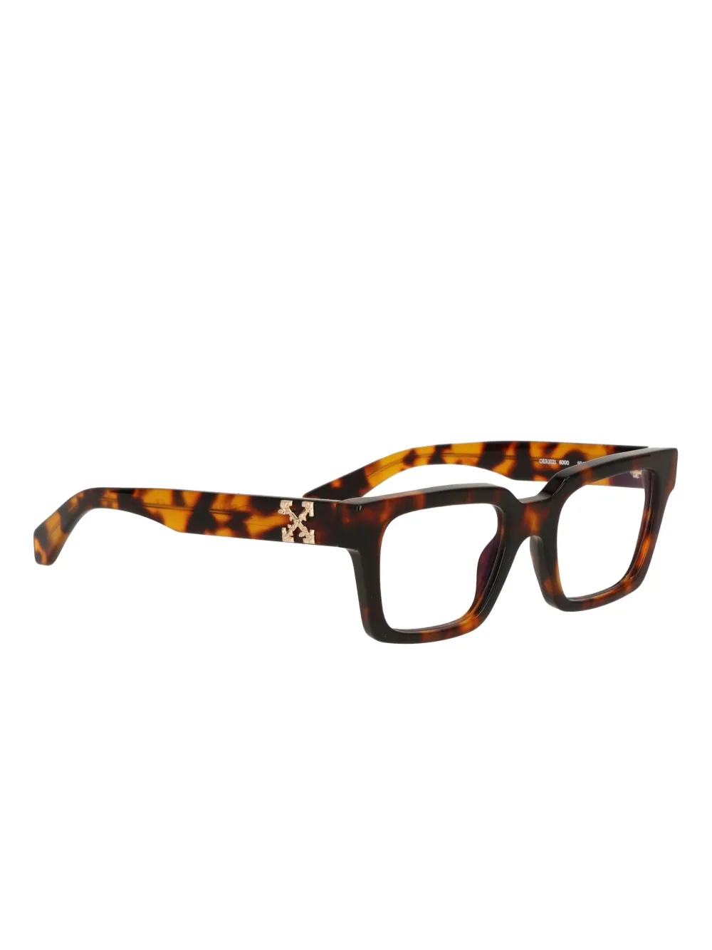Off-White Eyewear Bril met schildpadschild-effect Bruin
