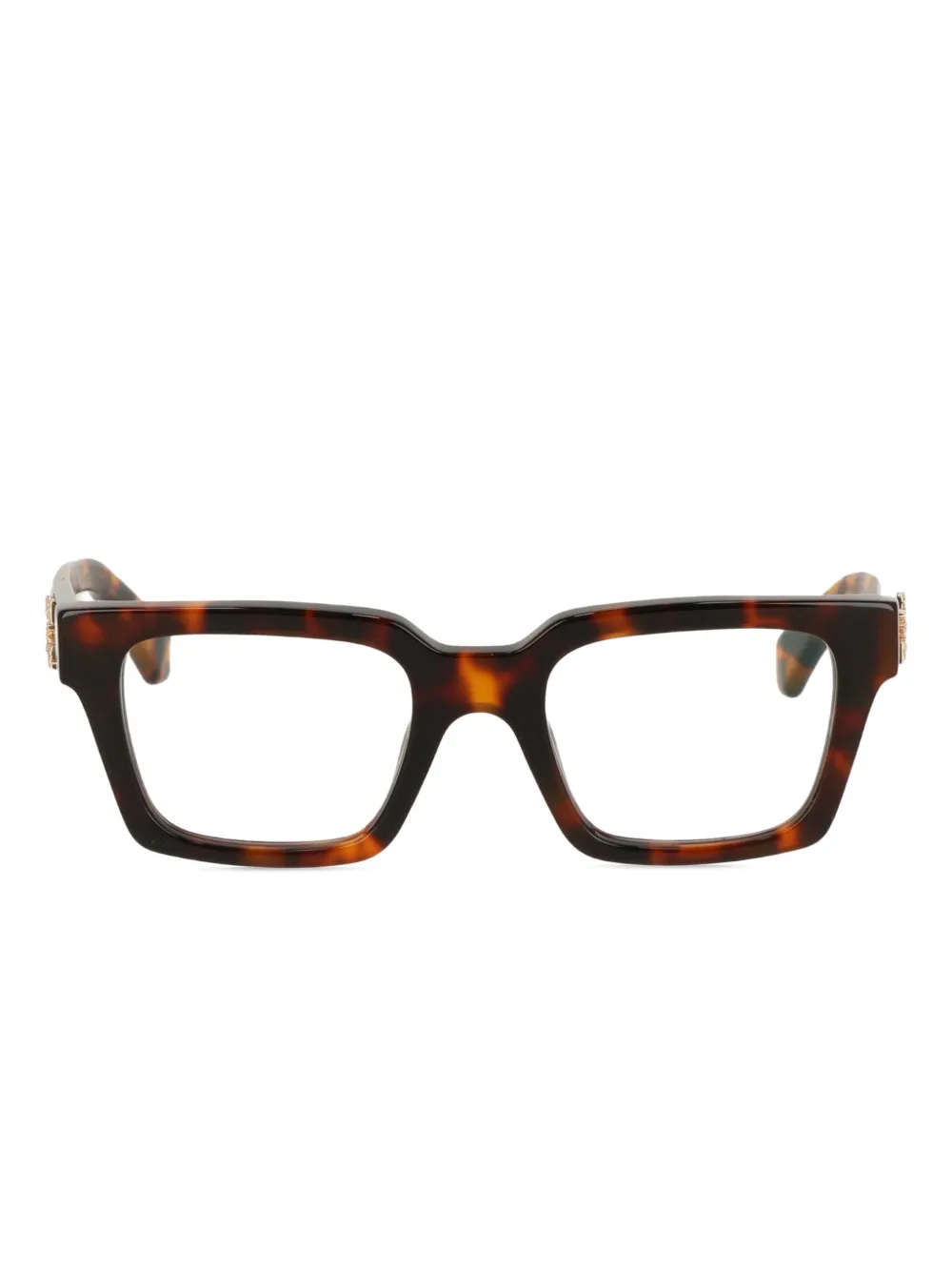 Off-White Eyewear Bril met schildpadschild-effect Bruin