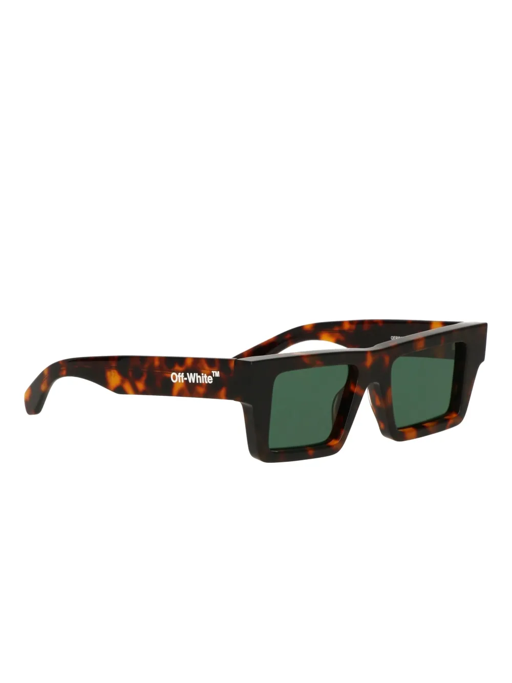 Off-White Eyewear tortoiseshell rectangle-frame sunglasses - Bruin
