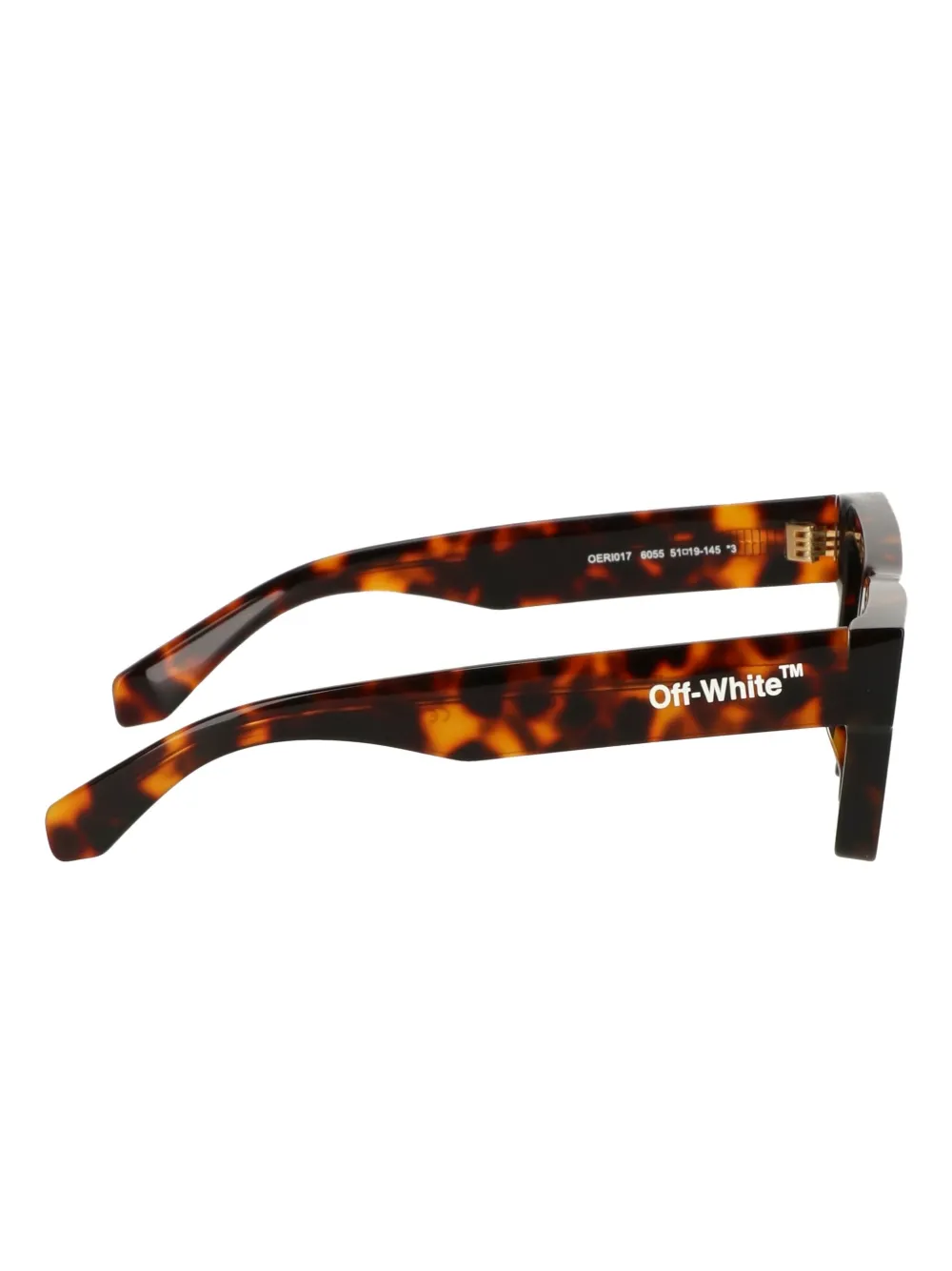 Off-white Eyewear Tortoiseshell Rectangle-frame Sunglasses In Brown