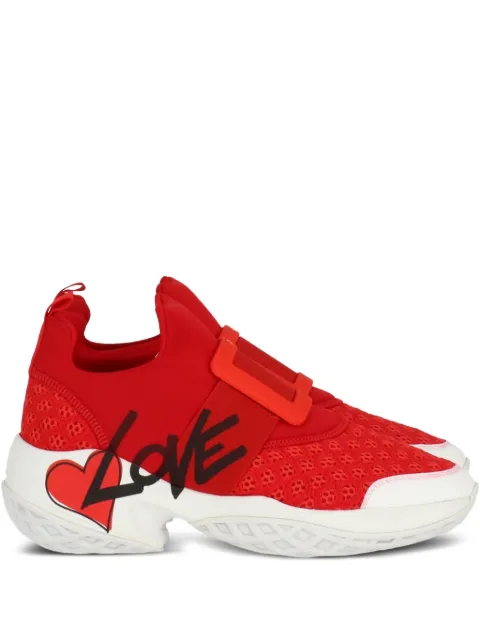 Roger Vivier buckle-strap heart-detail sneakers 