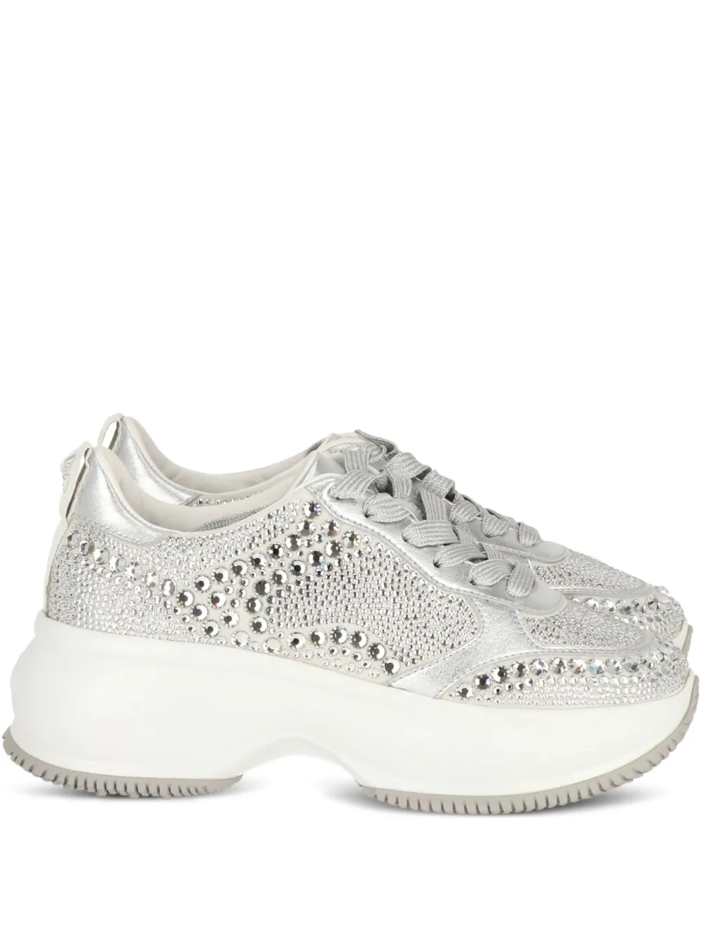 Hogan crystal-embellished platform sneakers White
