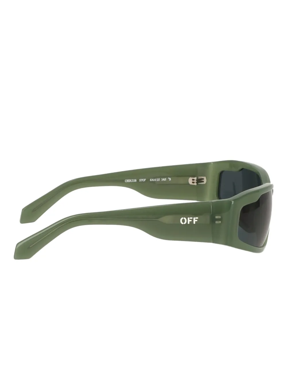 Off-white Eyewear Round-frame Shield-effect Sunglasses In Green
