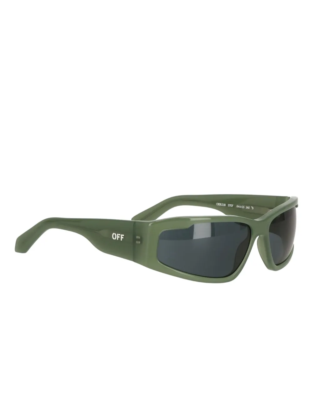 Off-White Eyewear round-frame shield-effect sunglasses - Groen