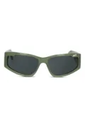 Off-White Eyewear round-frame shield-effect sunglasses - Green