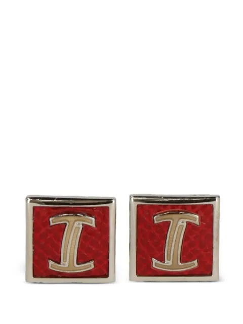 Tod's square-frame logo cufflinks